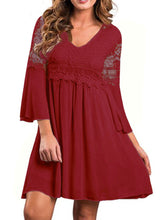 Lace Leisure Style Summer Holiday Loose Mini Dress